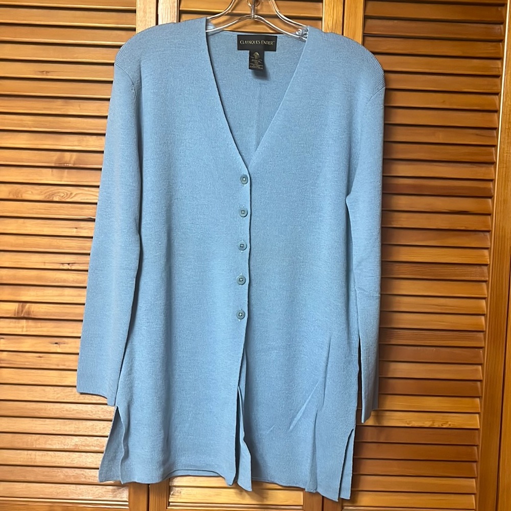 Classiques Entier, size XS but more like small.  Ice blue color. Longer style